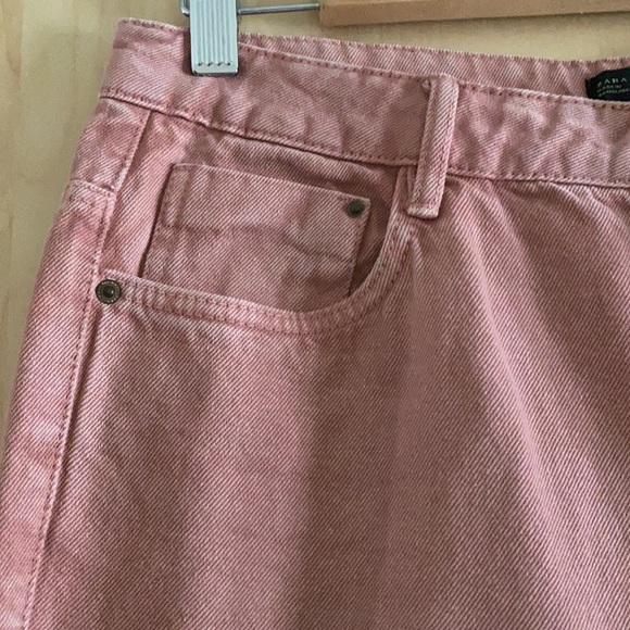 Zara Trafaluc Denimwear faded pink mom jeans - Picture 5 of 11